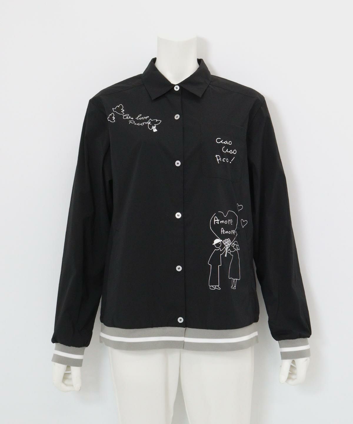 UV撥水タフタブルゾン(ブラック)前