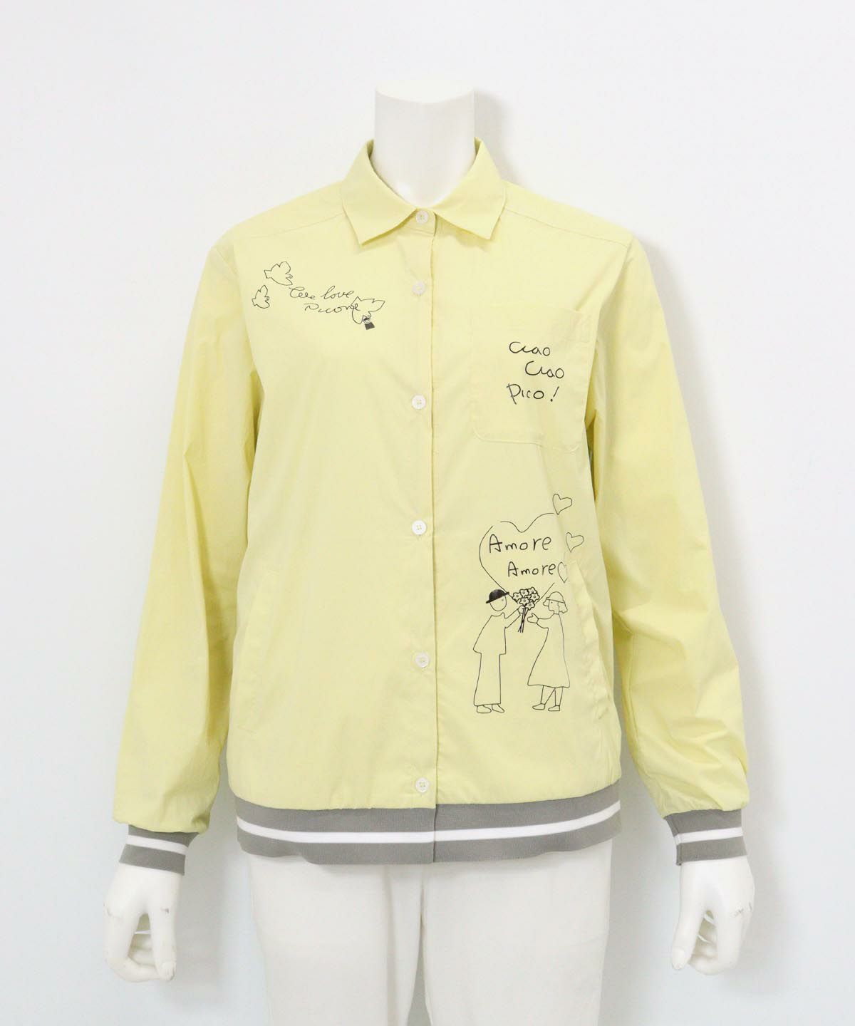 UV撥水タフタブルゾン(イエロー)前