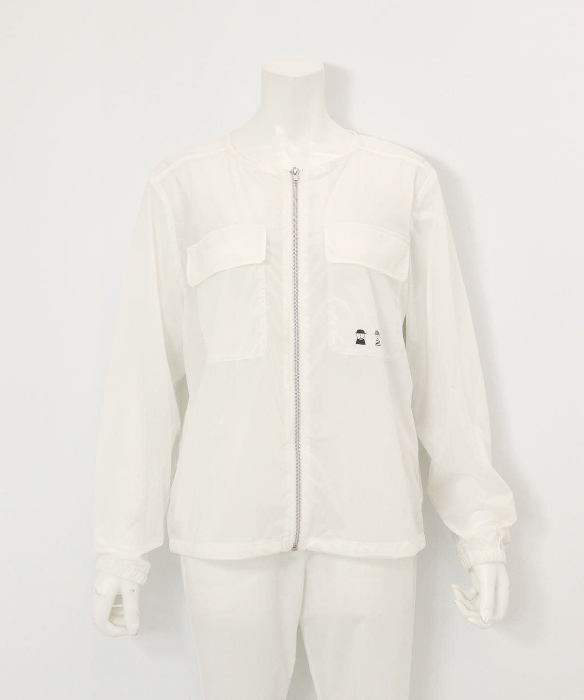 ナイロンタフタ撥水ブルゾン(ホワイト)前