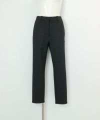 千鳥エンボス冷感パンツ(ブラック)前