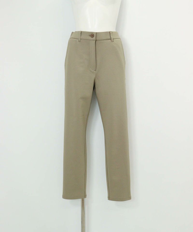 千鳥エンボス冷感パンツ(キャメル)前