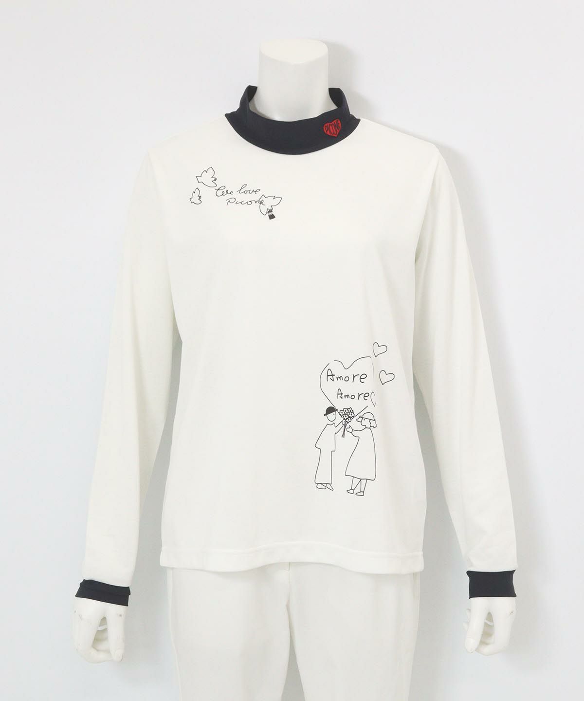 レイヤード風UV速乾プルオーバー(ホワイト)前