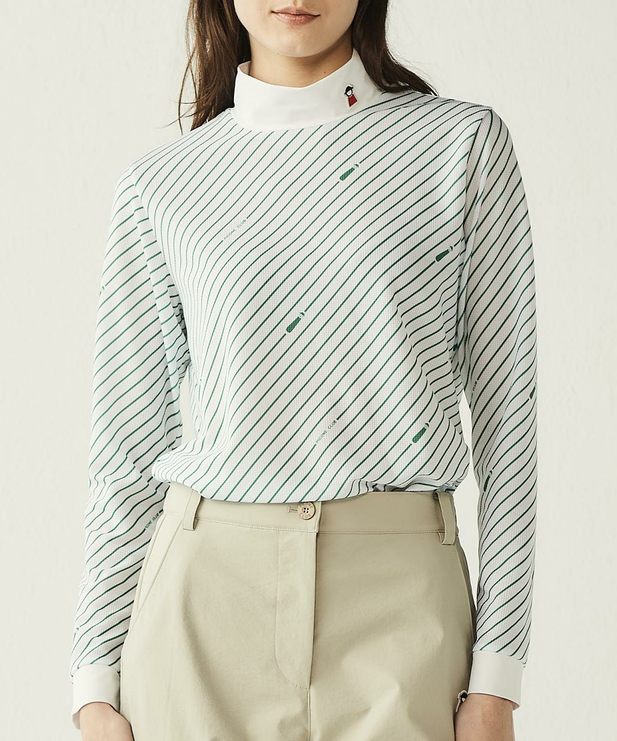 モデル着用画像(ホワイト×グリーン)