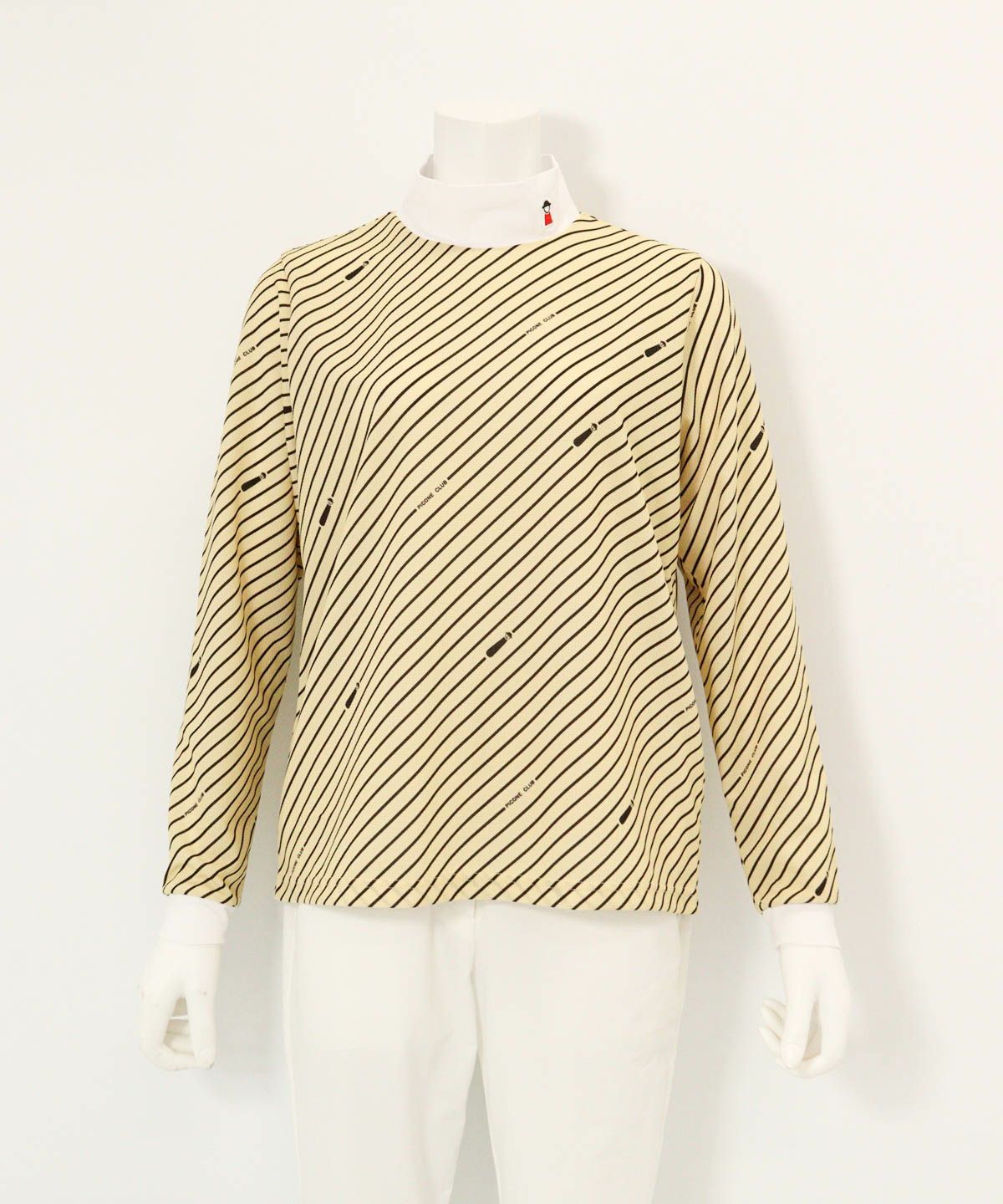 バイアスストライプUV速乾プルオーバー（ベージュ）