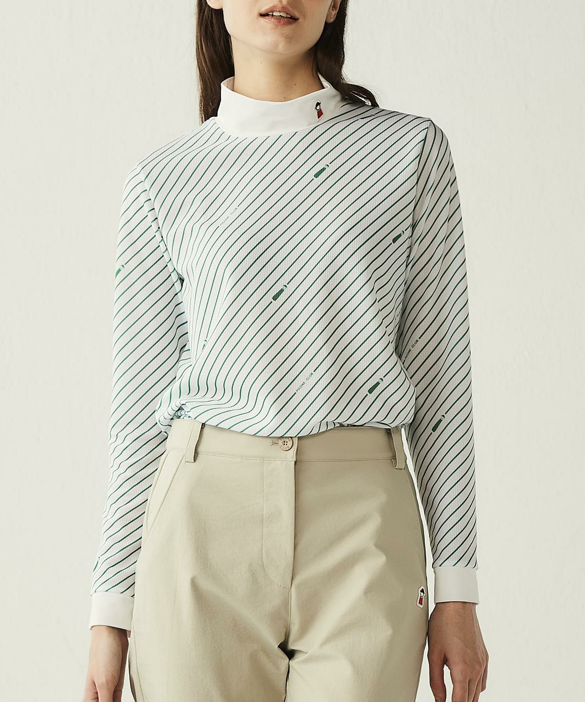 モデル着用画像(ホワイト×グリーン)