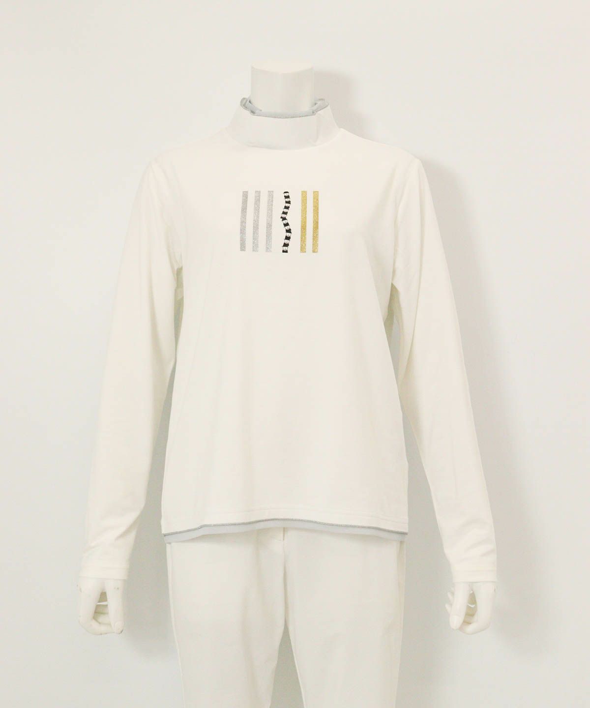 部分チュールUV冷感プルオーバー（ホワイト）