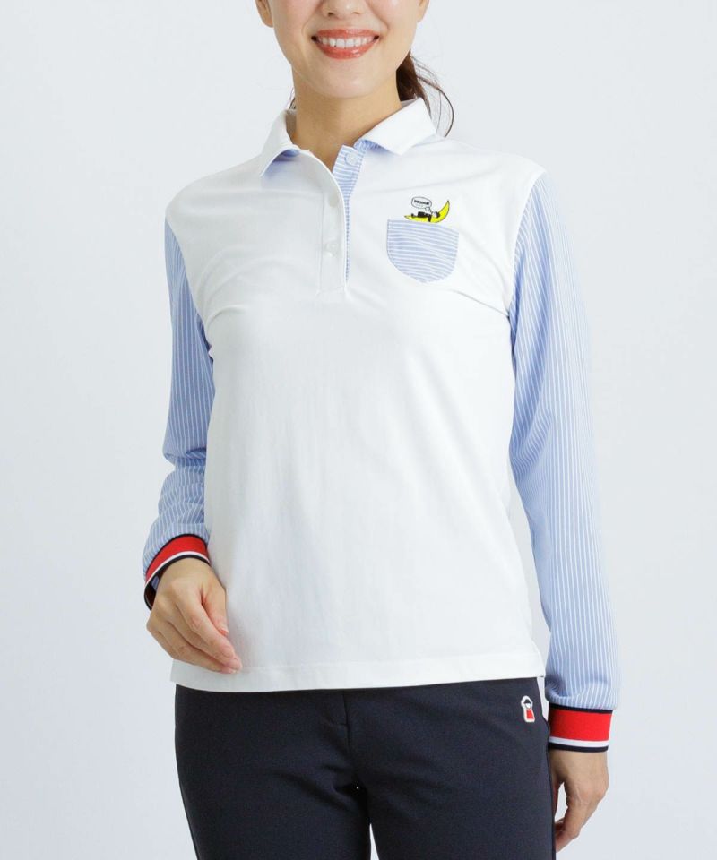 ストライプ切替速乾ポロシャツ|ピッコーネクラブ - ゴルフウェアや婦人
