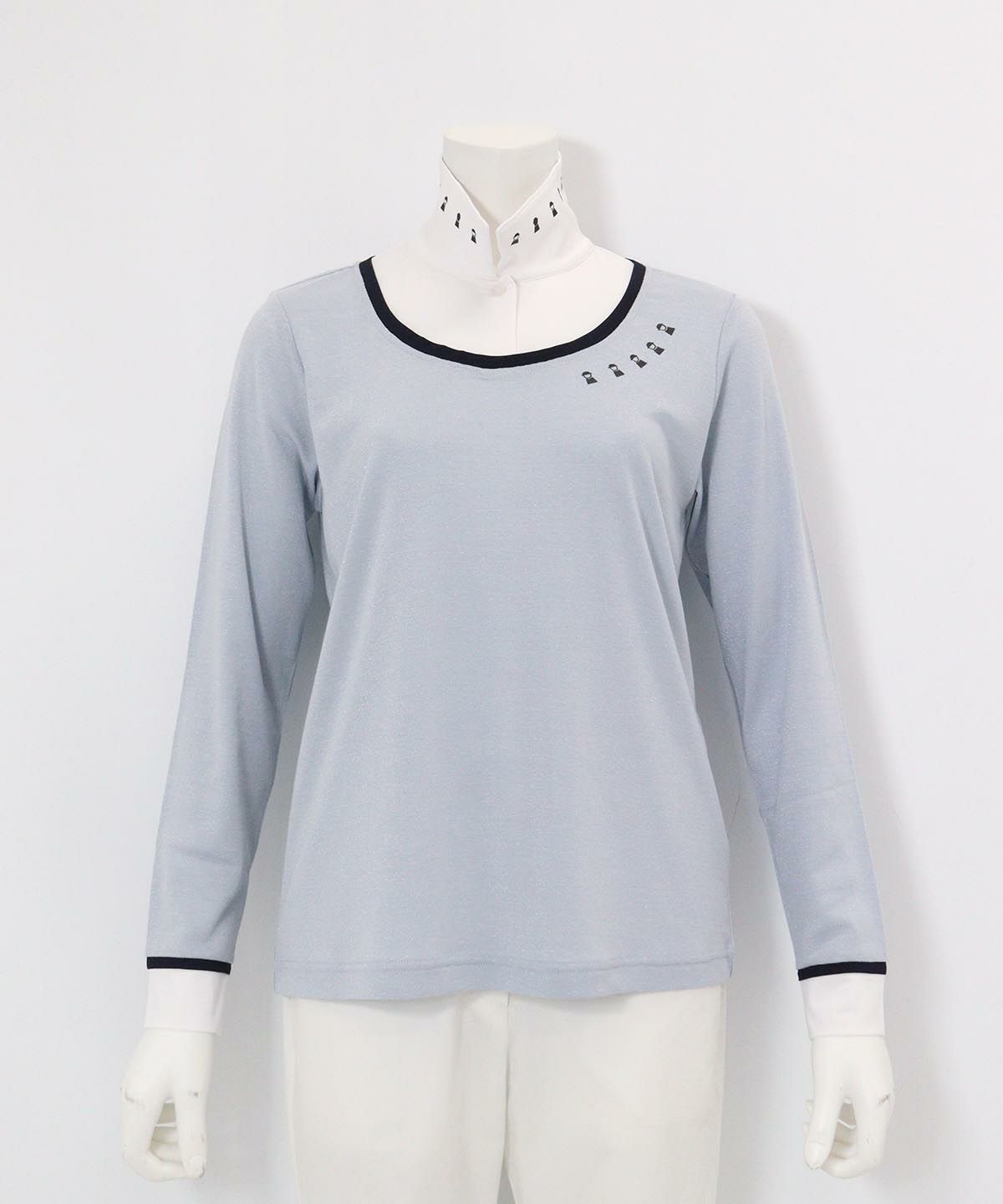 レイヤード風プルオーバー(ライトブルー)前