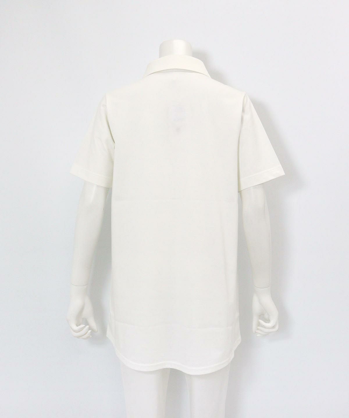 半袖ポロチュニック(ホワイト)後ろ