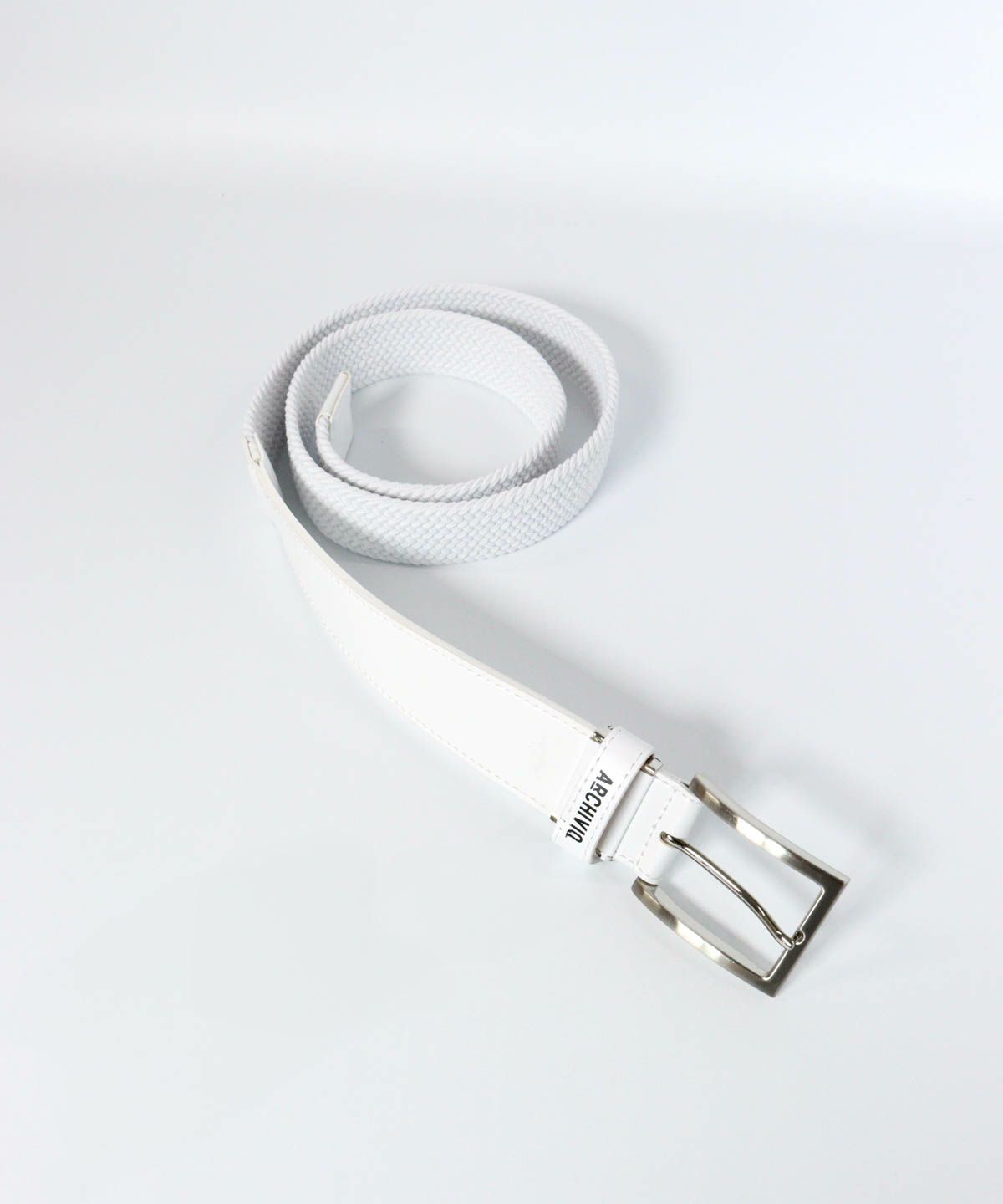 【メンズ】ホールレス編みベルト（ホワイト）