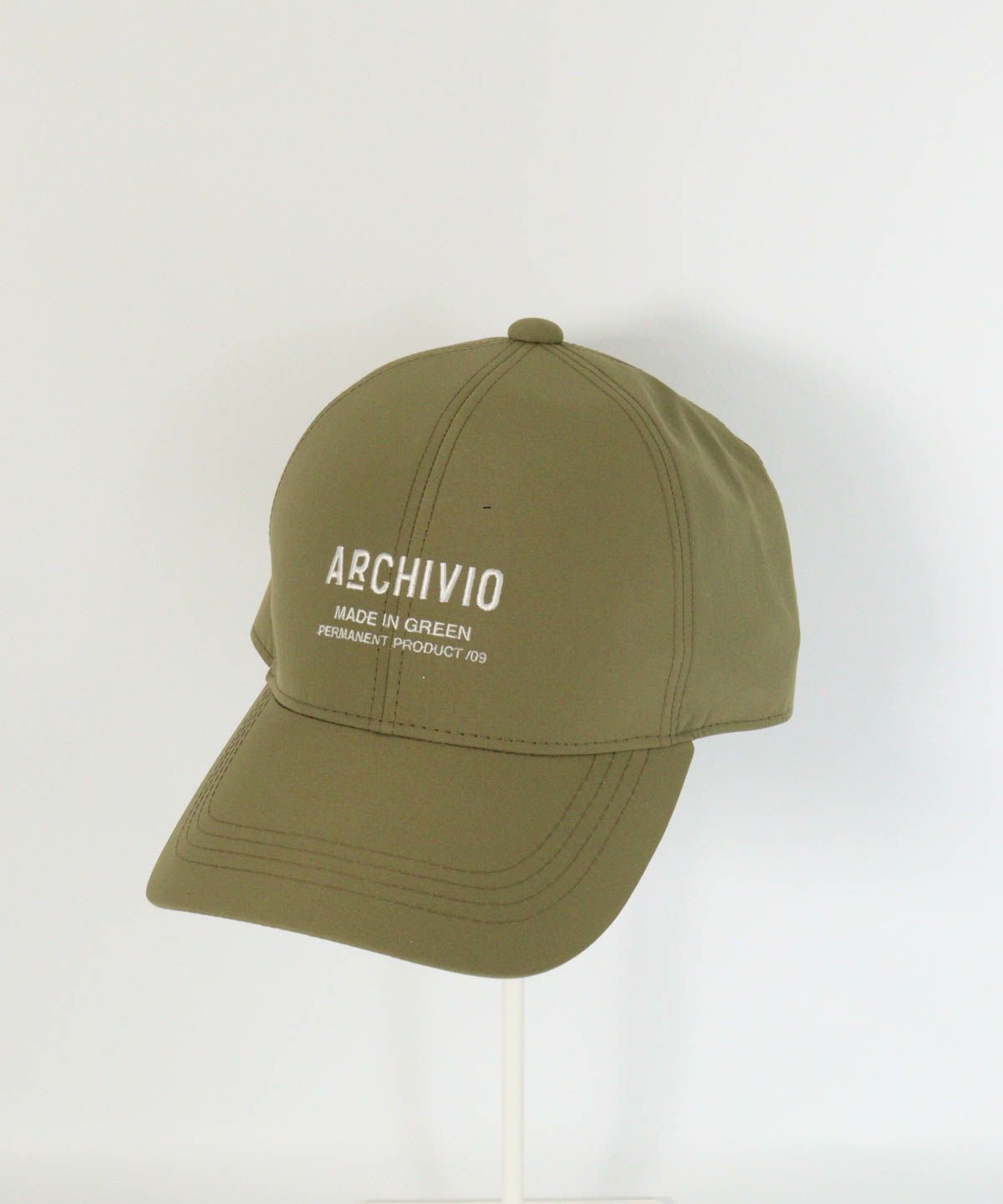 刺繍撥水キャップ（カーキ）