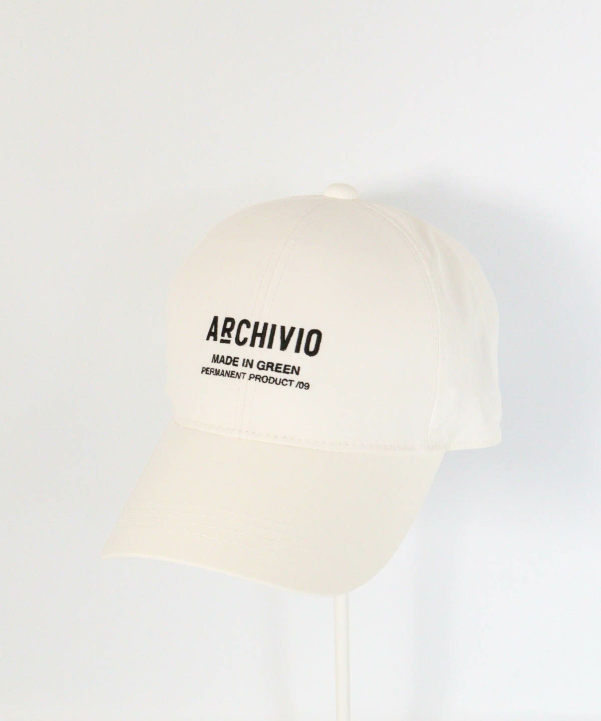 刺繍撥水キャップ（ホワイト）
