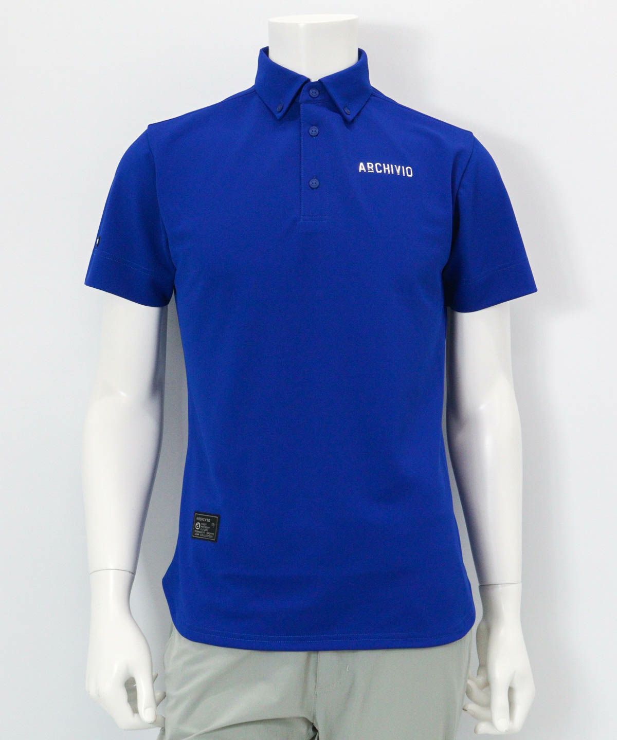 【メンズ】メタルロゴUV速乾カノコポロシャツ（ブルー）