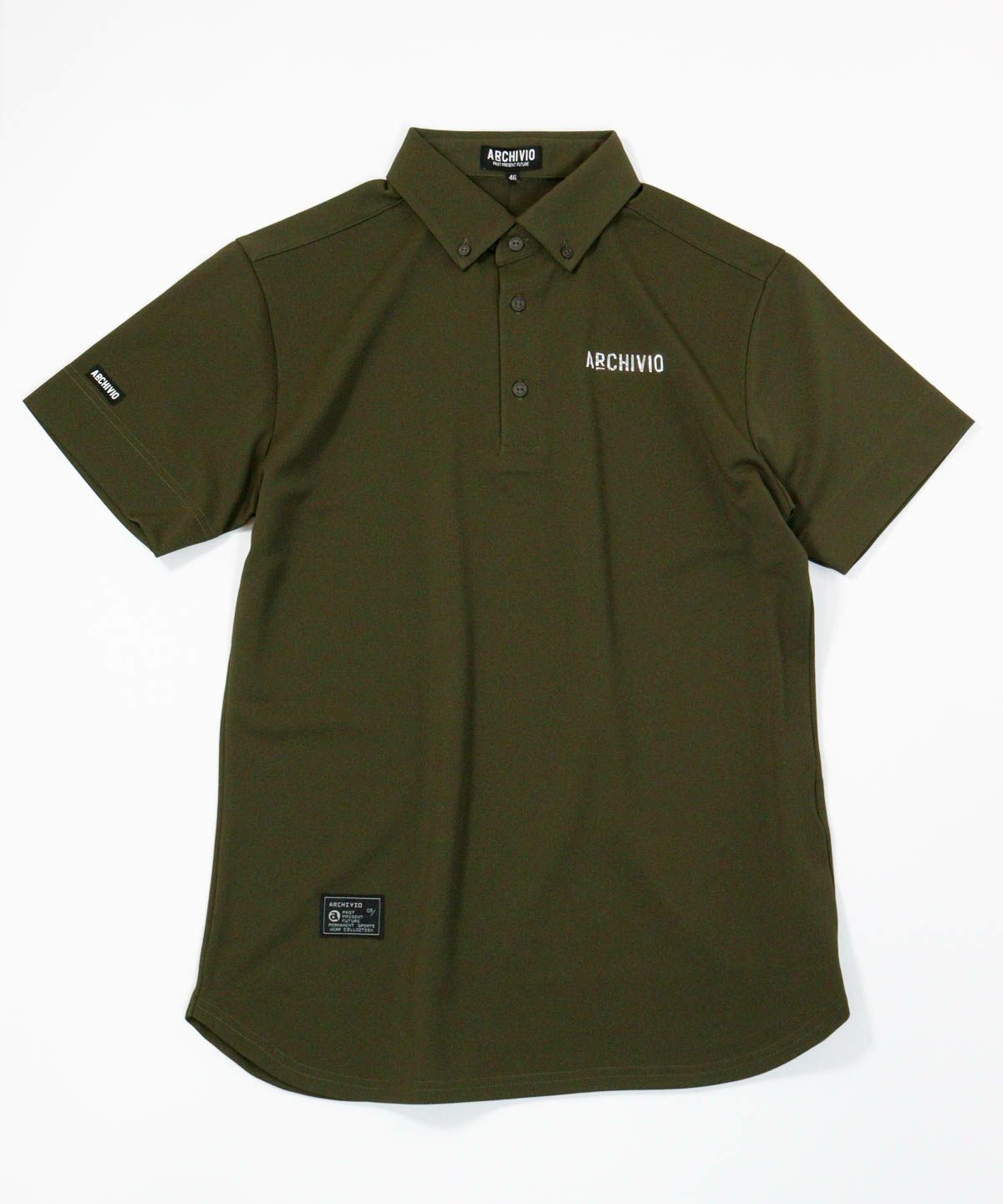 【メンズ】メタルロゴUV速乾カノコポロシャツ（カーキ）