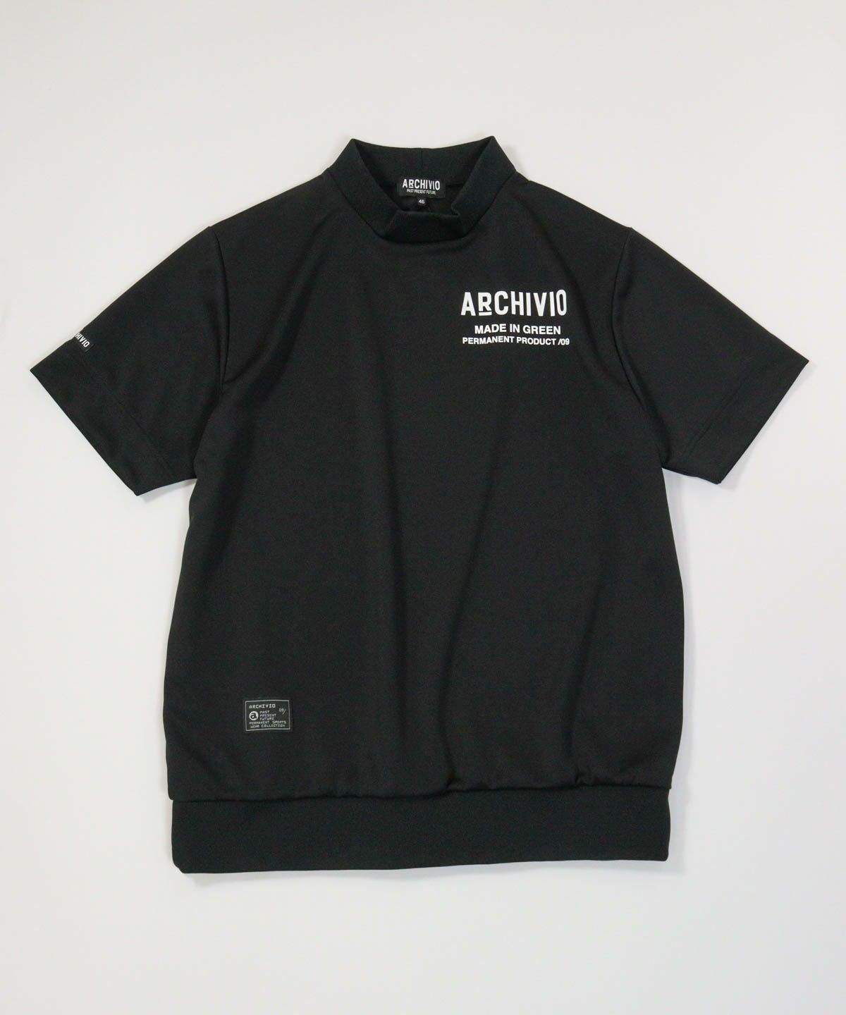 【メンズ】UV速乾モックネックプルオーバー（ブラック）