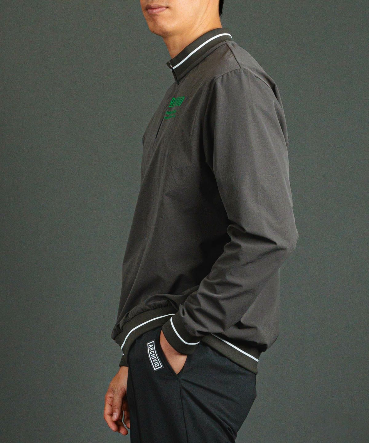 メンズ】ハーフジップリブ切替プルオーバー|アルチビオ - ゴルフウェア