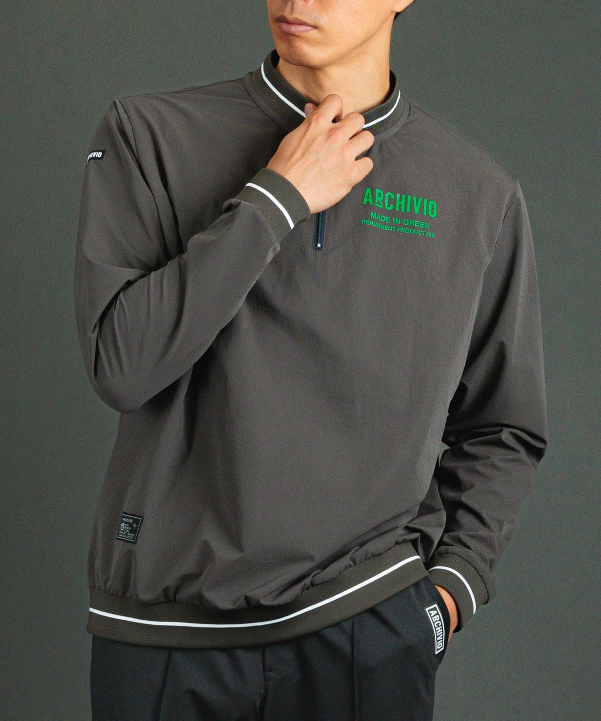 メンズ】ハーフジップリブ切替プルオーバー|アルチビオ - ゴルフウェア