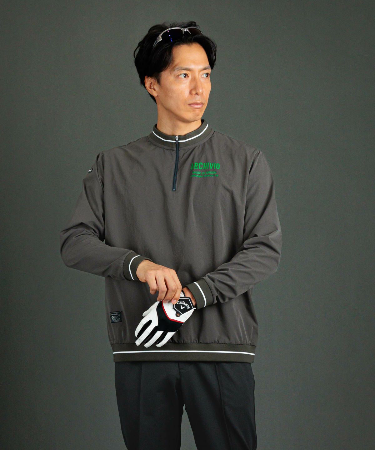 ARCHIVIO アルチビオ　ハーフジップリブ切替プルオーバー メンズ】ハーフジップリブ切替プルオーバー|アルチビオ - ゴルフウェア