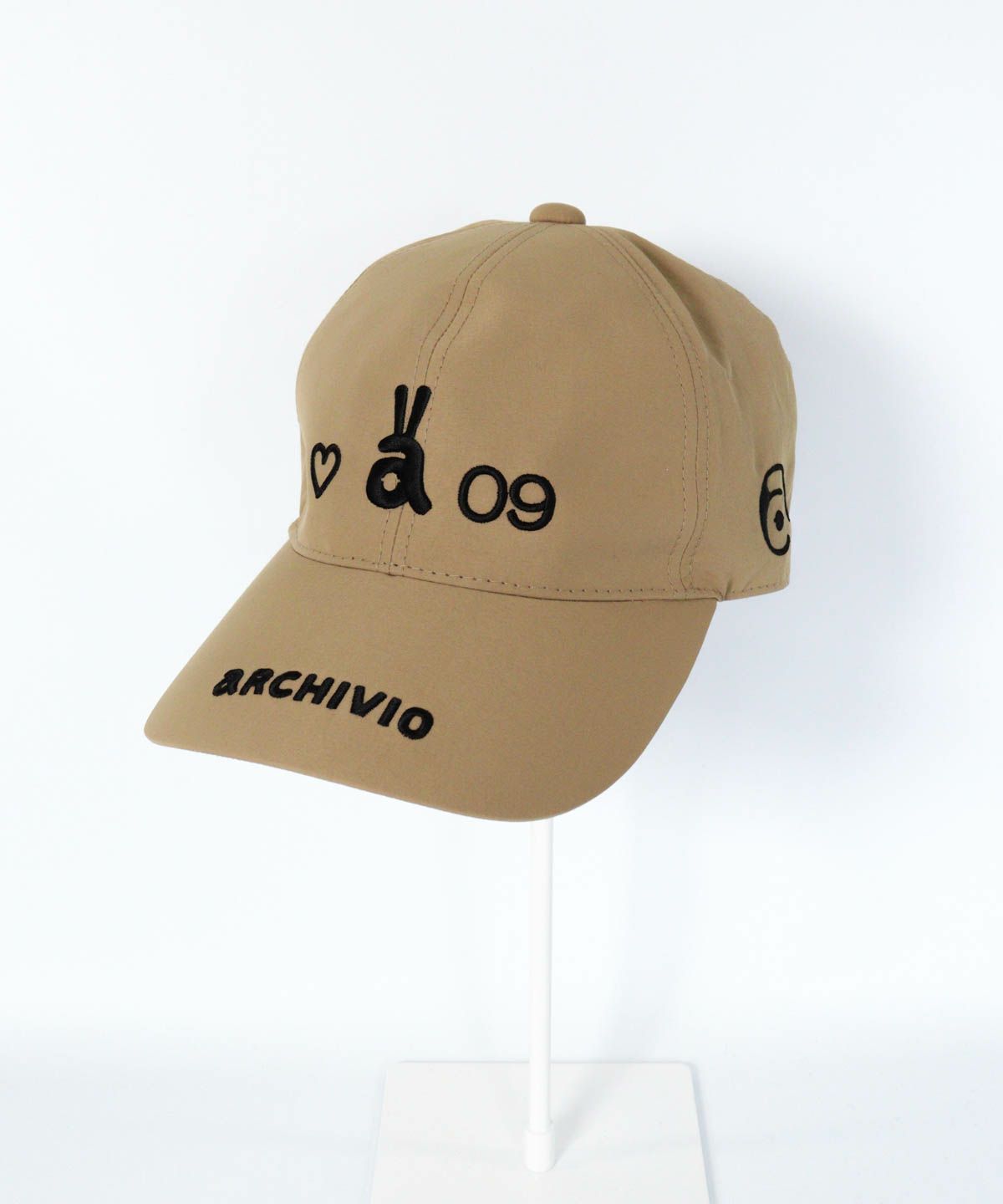 ウサロゴ刺繍撥水キャップ（キャメル）
