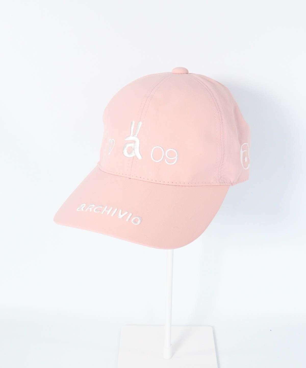 ウサロゴ刺繍撥水キャップ（ピンク）
