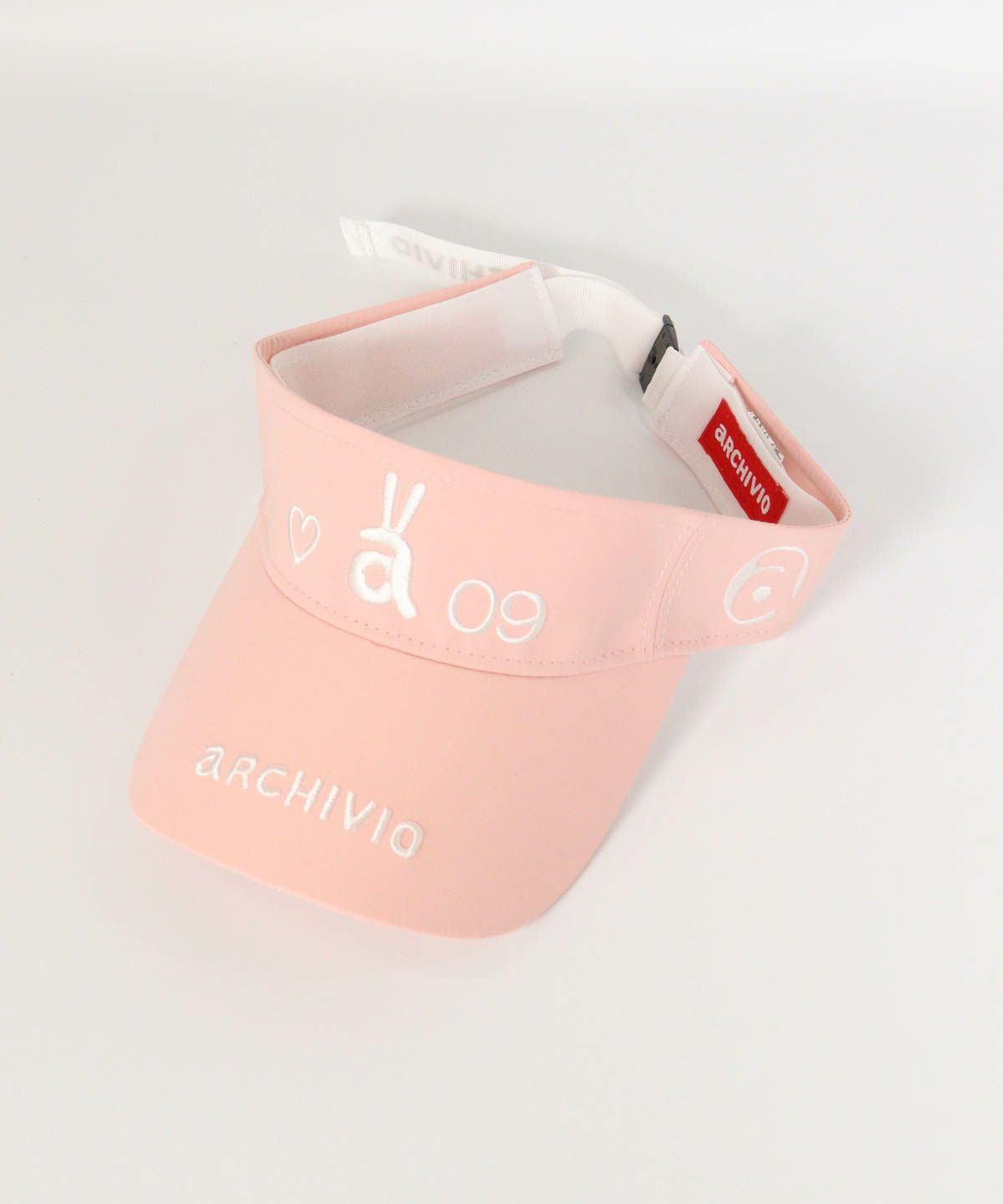 ウサロゴ刺繍サンバイザー（ピンク）