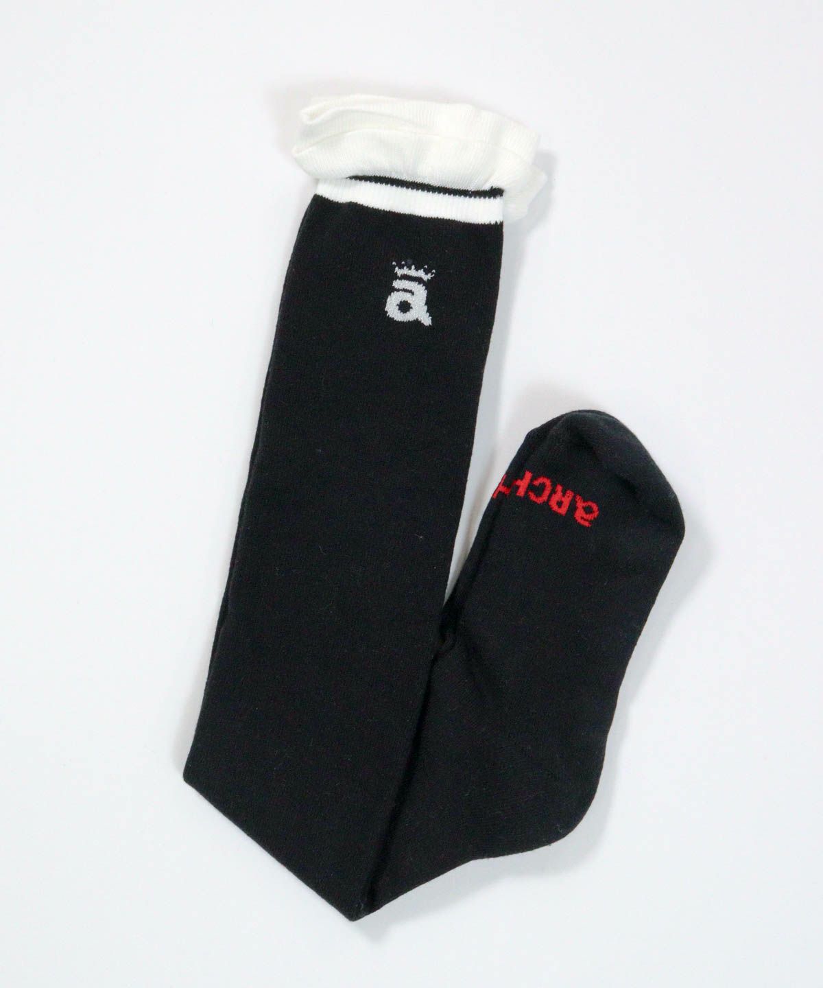 ポイントフリルハイソックス（ブラック）