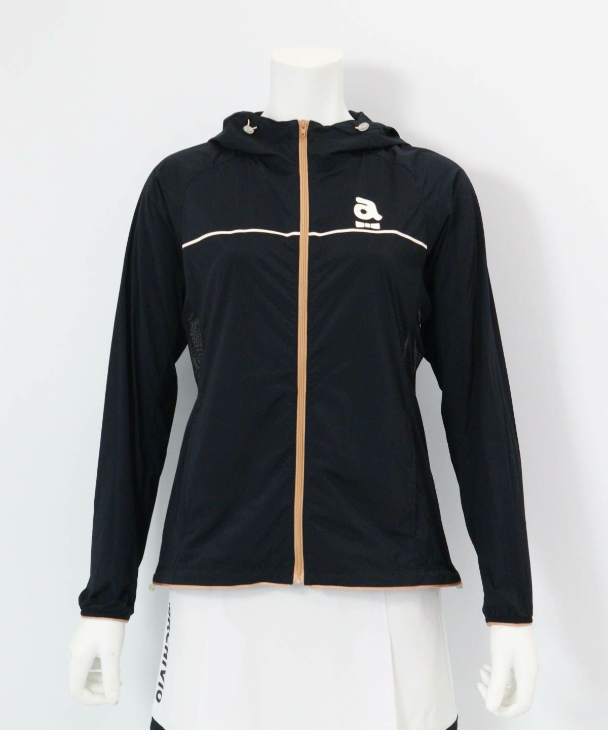 サイドメッシュナイロンブルゾン（ブラック）