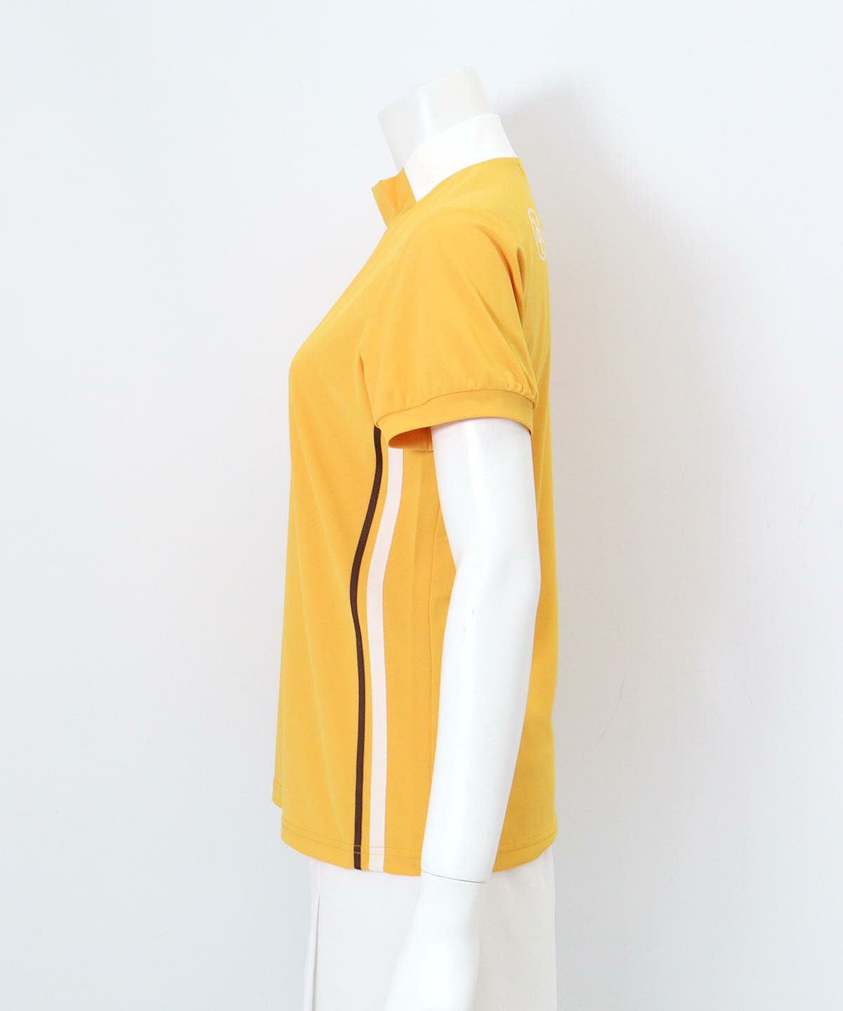 サイドライン速乾カノコプルオーバー横（ライトオレンジ）