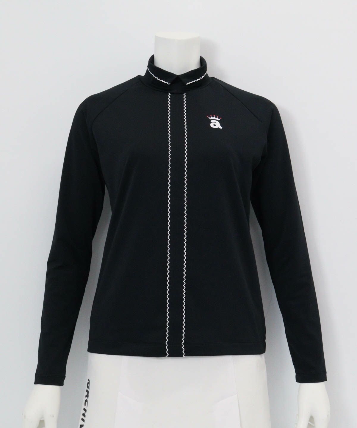 スカラップステッチUV速乾プルオーバー（ブラック）