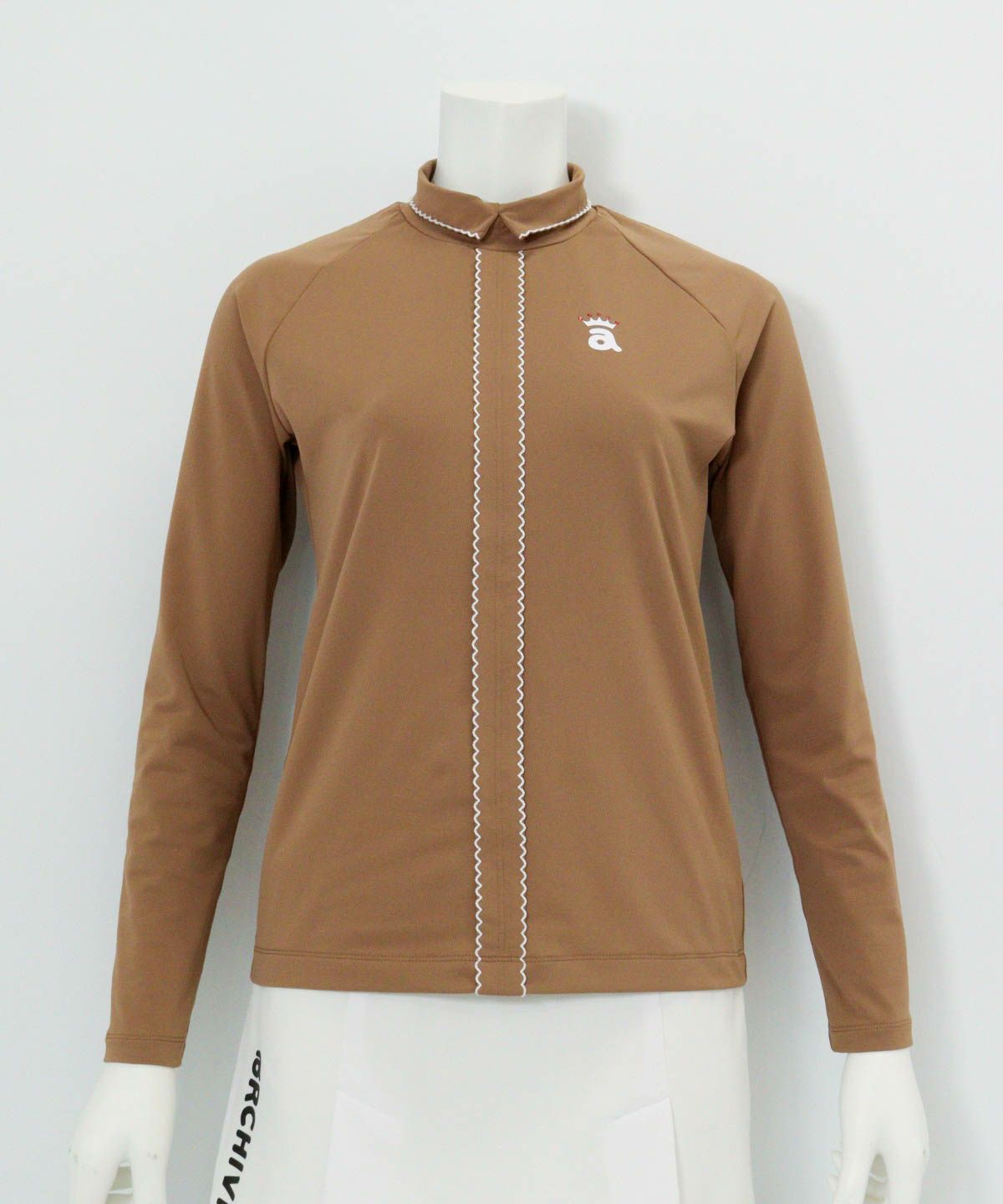 スカラップステッチUV速乾プルオーバー（キャメル）