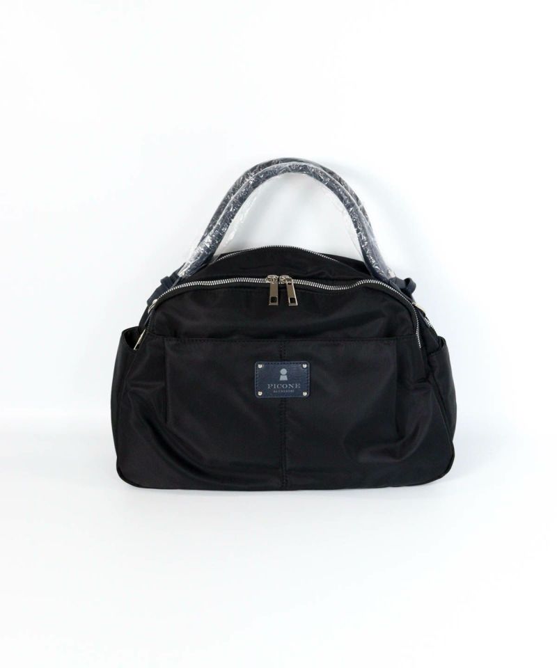 ショルダー付ボストンバッグ（ブラック）