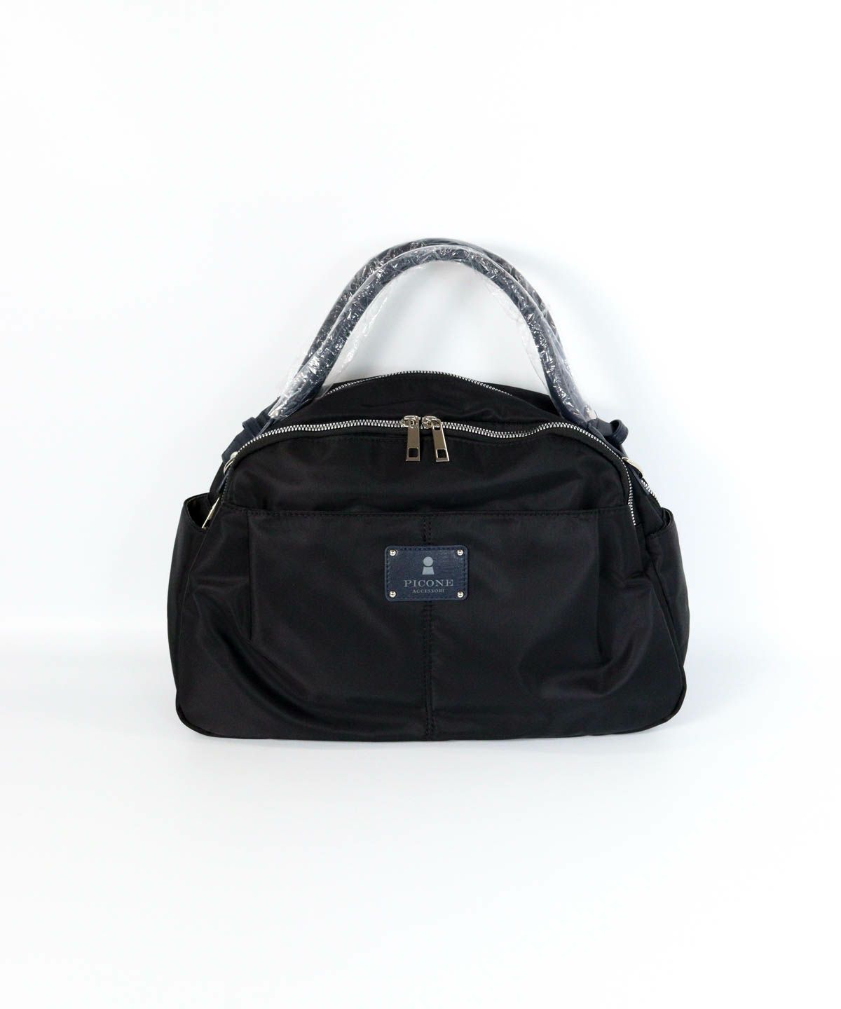 ショルダー付ボストンバッグ（ブラック）