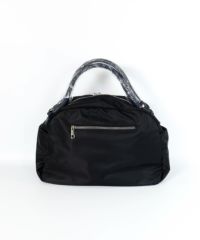 ショルダー付ボストンバッグ後（ブラック）