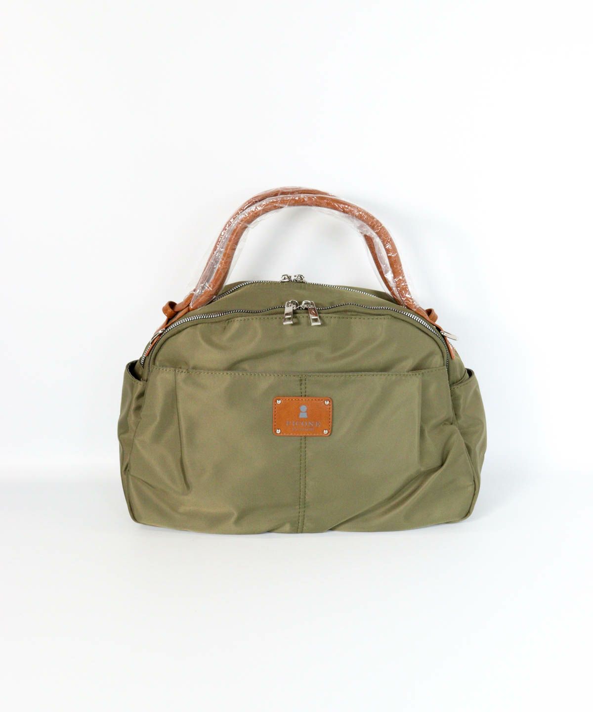 ショルダー付ボストンバッグ（カーキ）