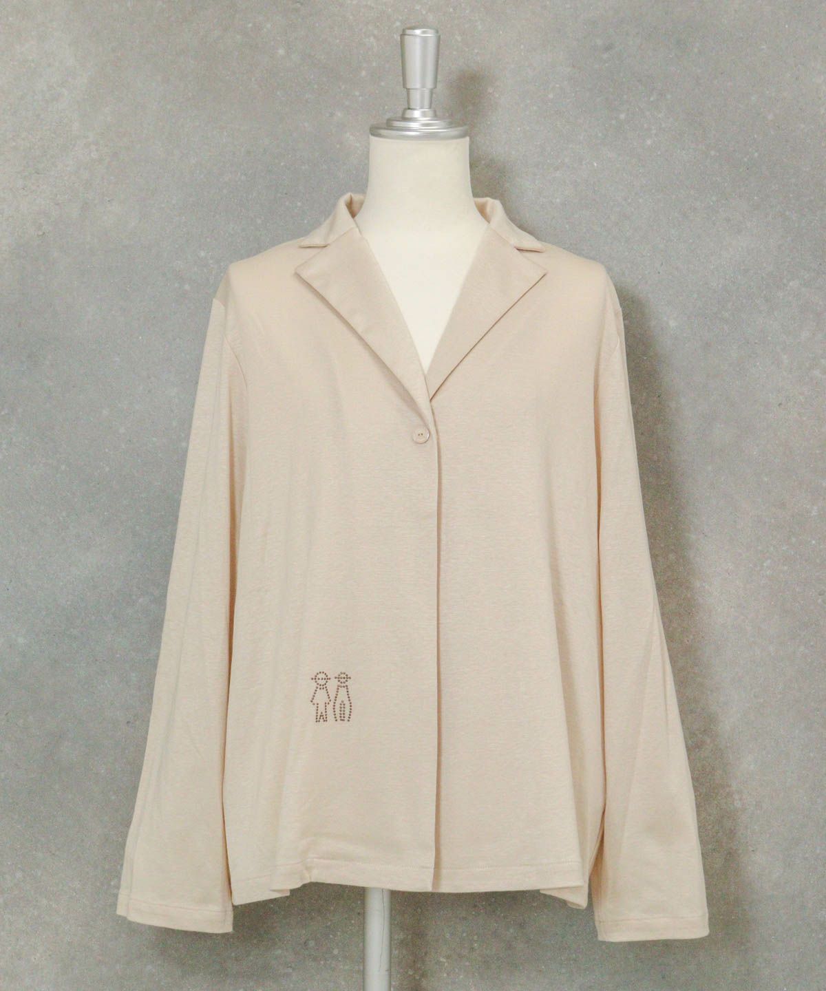 ソフトテーラードジャケット（ベージュ）