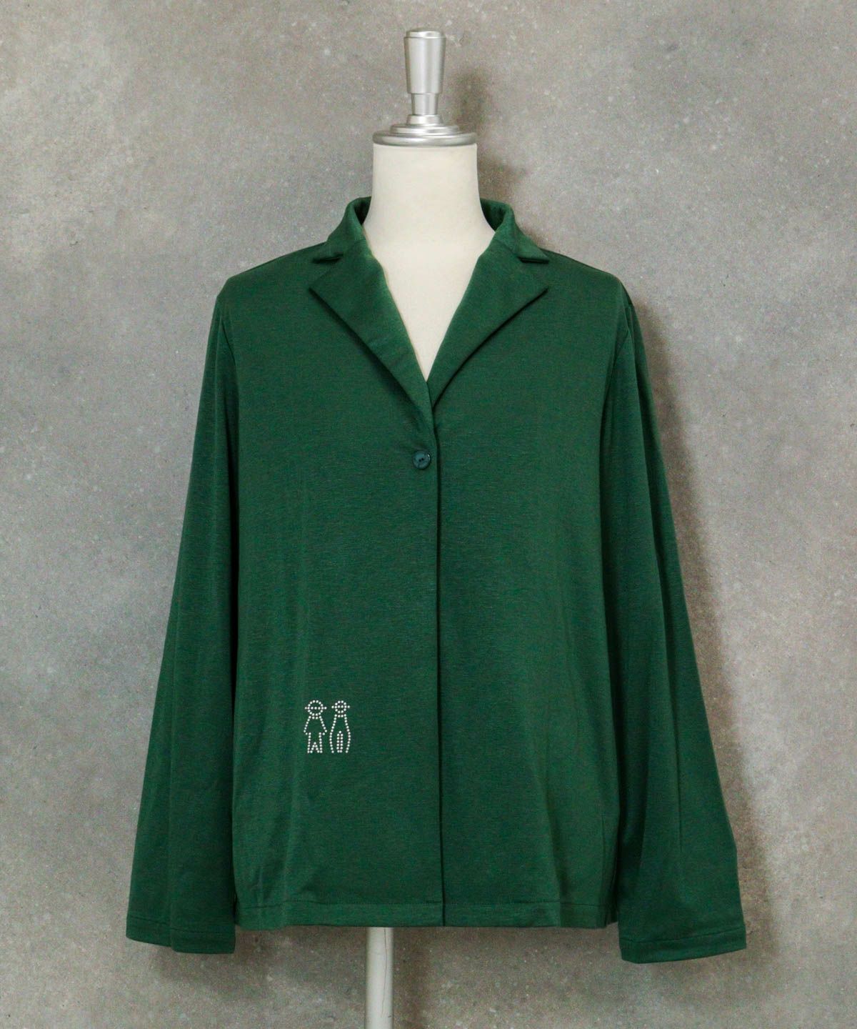 ソフトテーラードジャケット（グリーン)