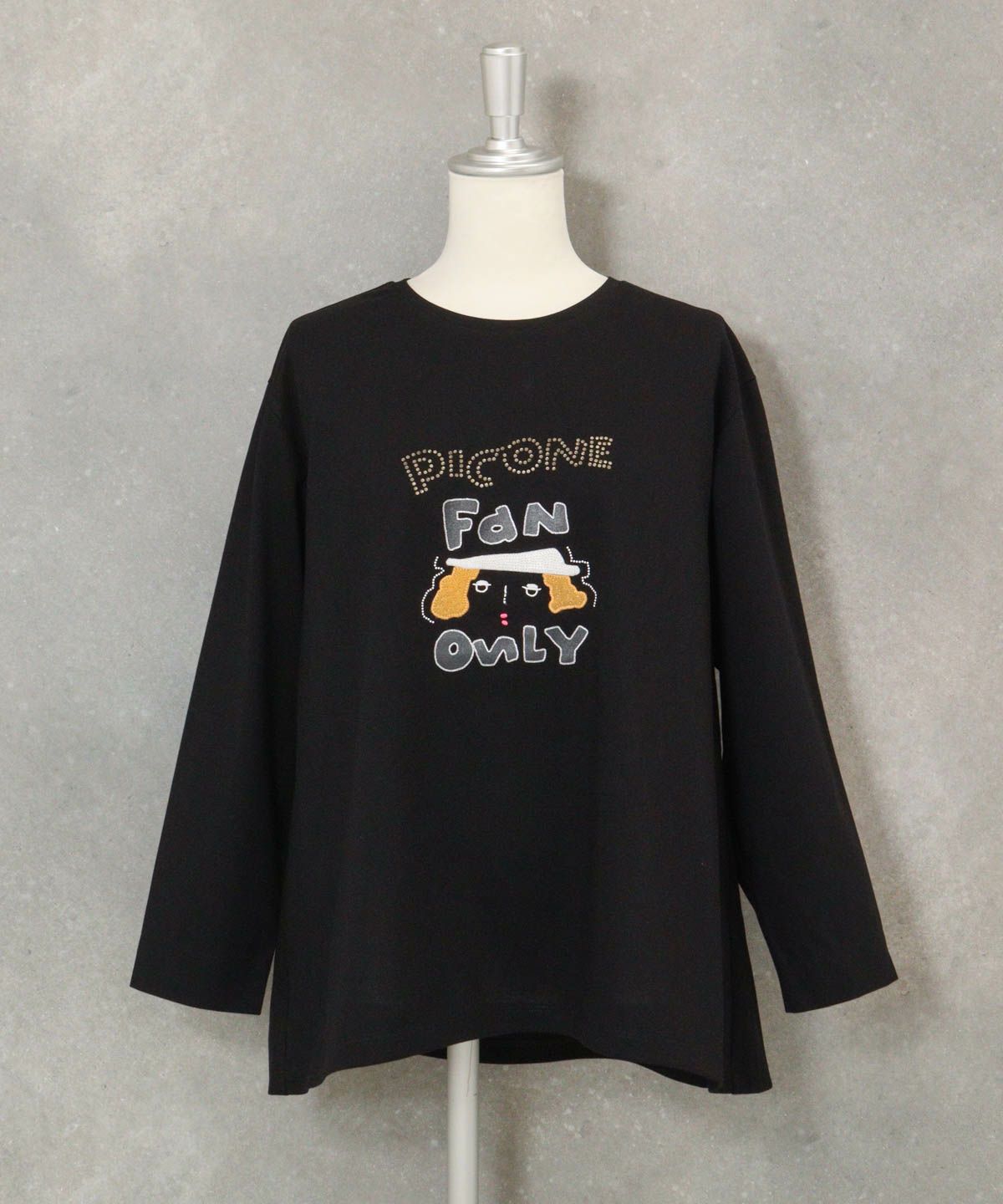 デザインイラスト天竺プルオーバー（ブラック）