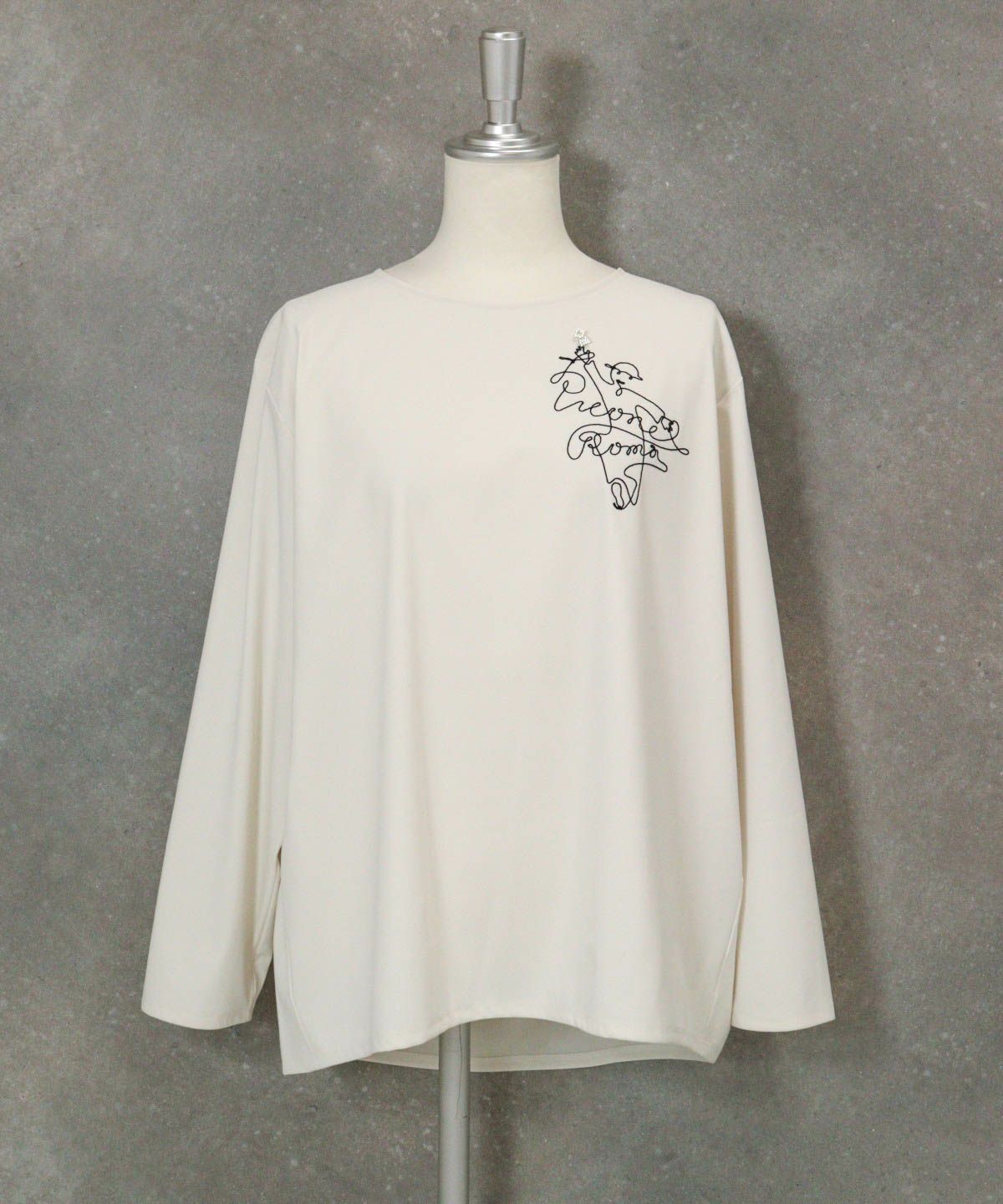 コード刺繍UV冷感プルオーバー（ベージュ）