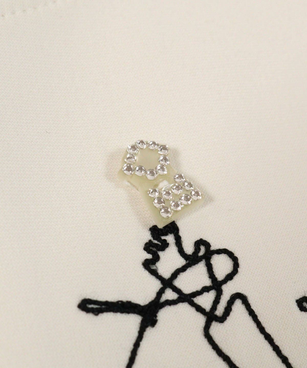 ストーンピコチャーム部分（ベージュ）