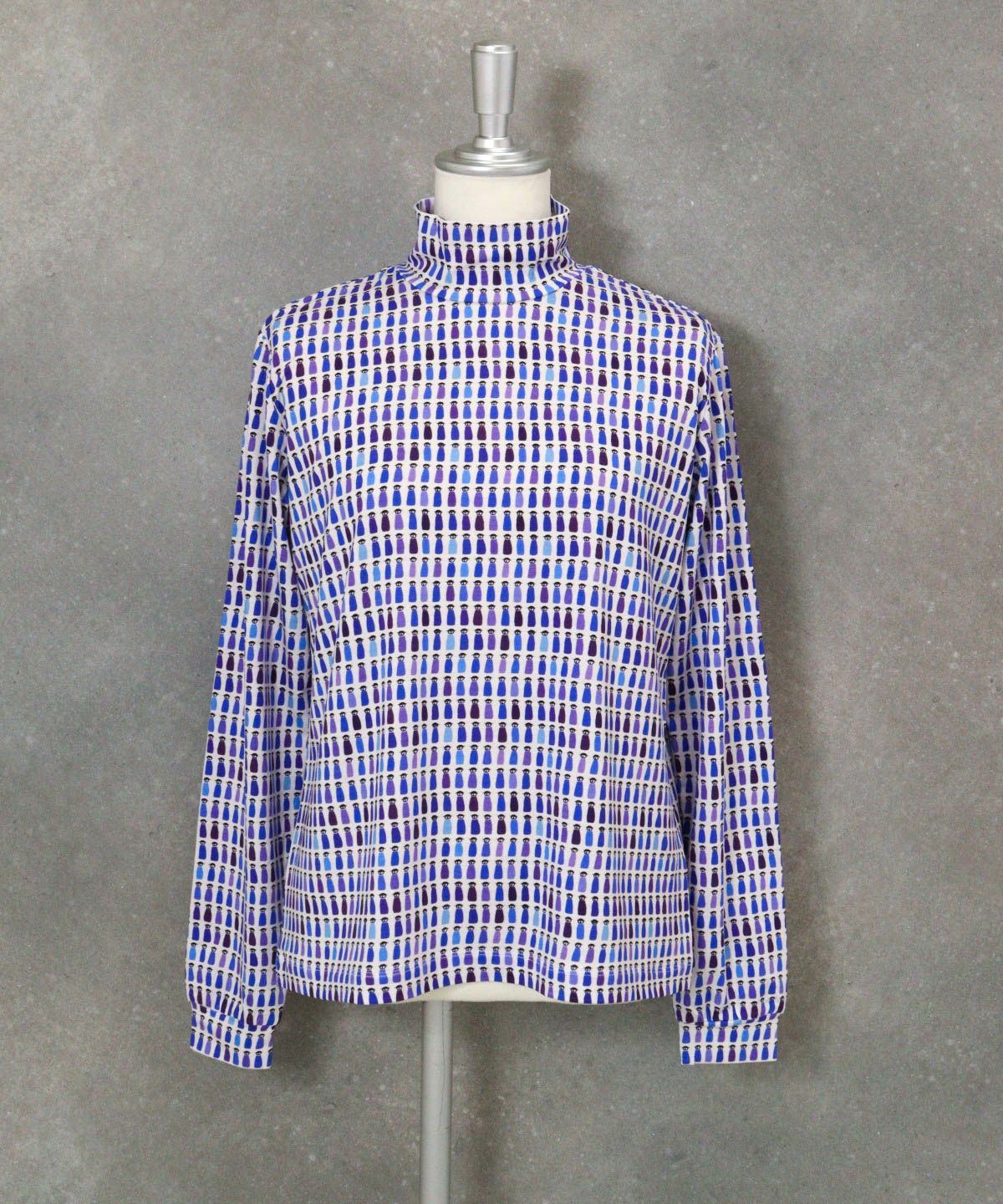 カラフルピコハイネックプルオーバー（ブルー）