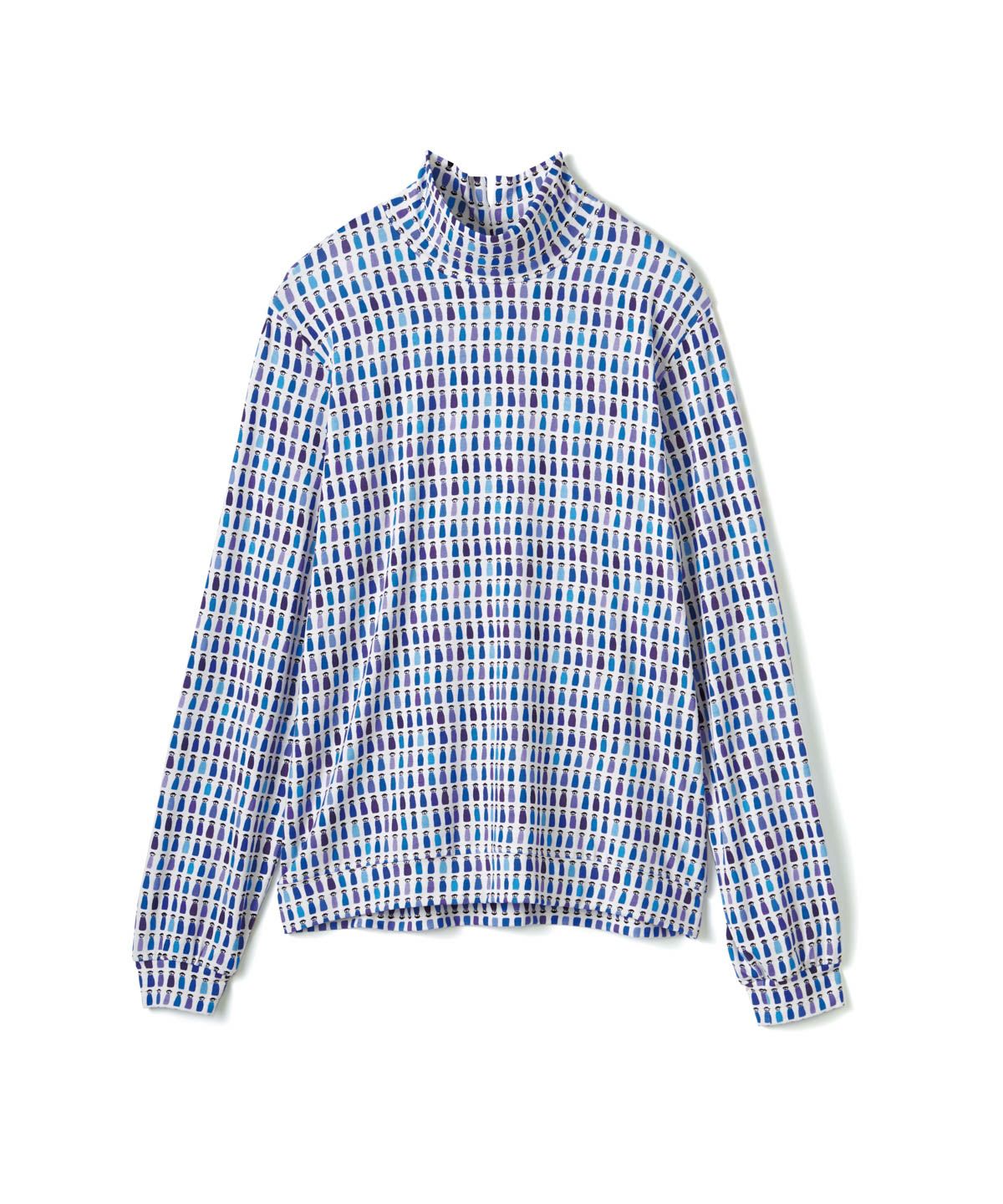 カラフルピコハイネックプルオーバー（ブルー）