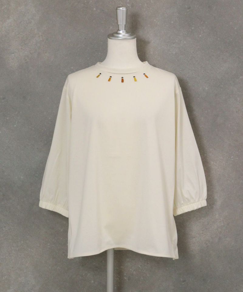 ピコ刺繍七分袖プルオーバー|スタジオピッコーネ - ゴルフウェアや婦人