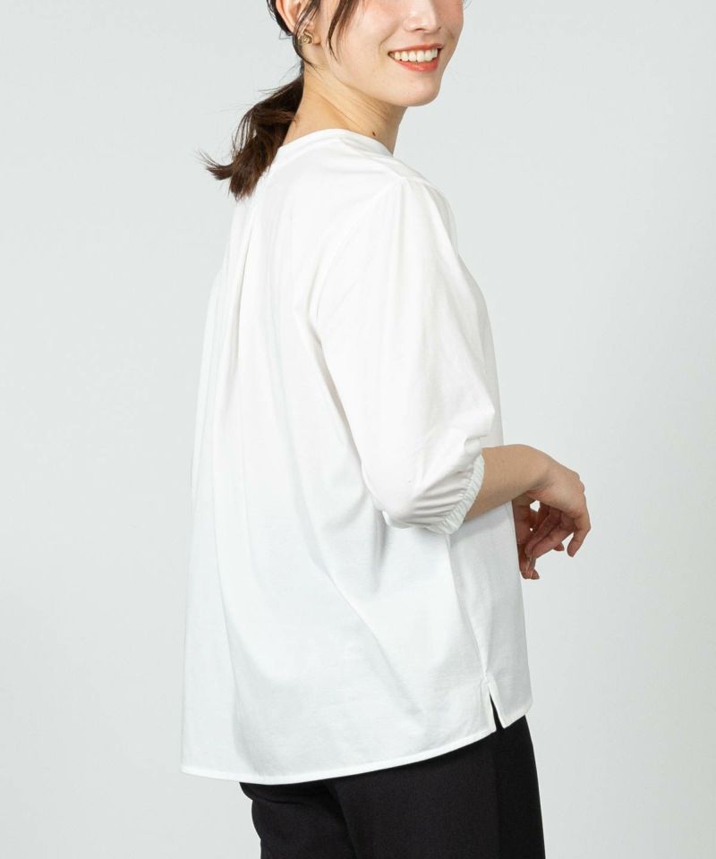 ピコ刺繍七分袖プルオーバー|スタジオピッコーネ - ゴルフウェアや婦人