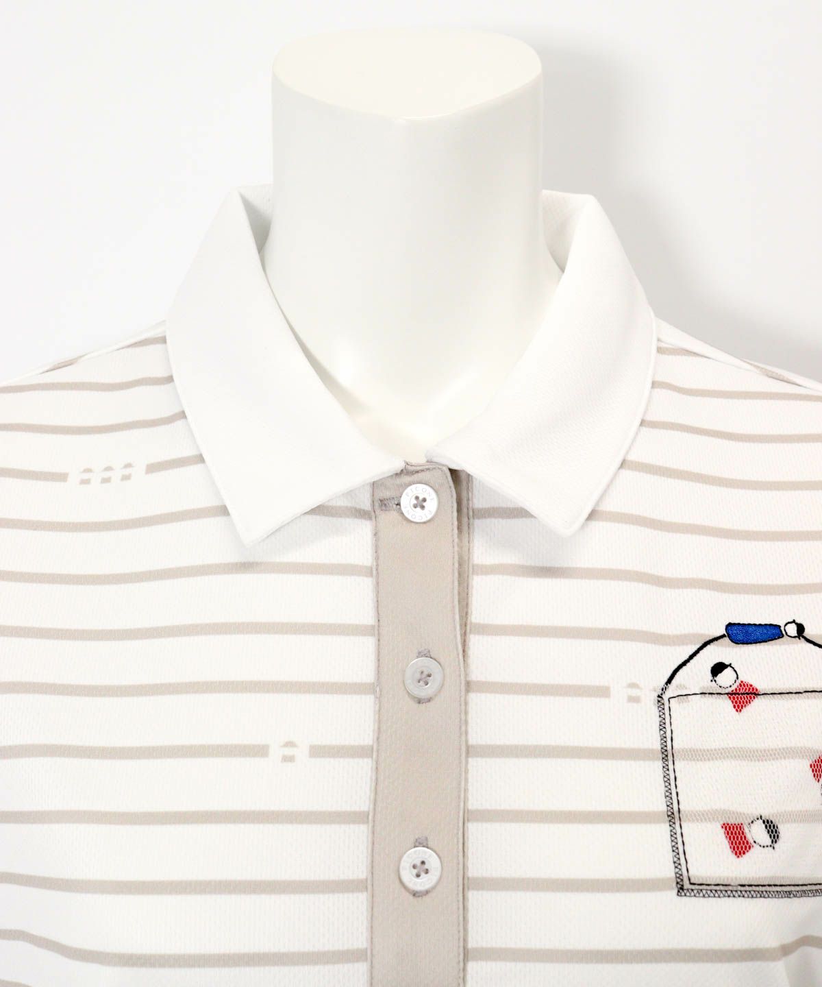 襟元部分（ベージュ）