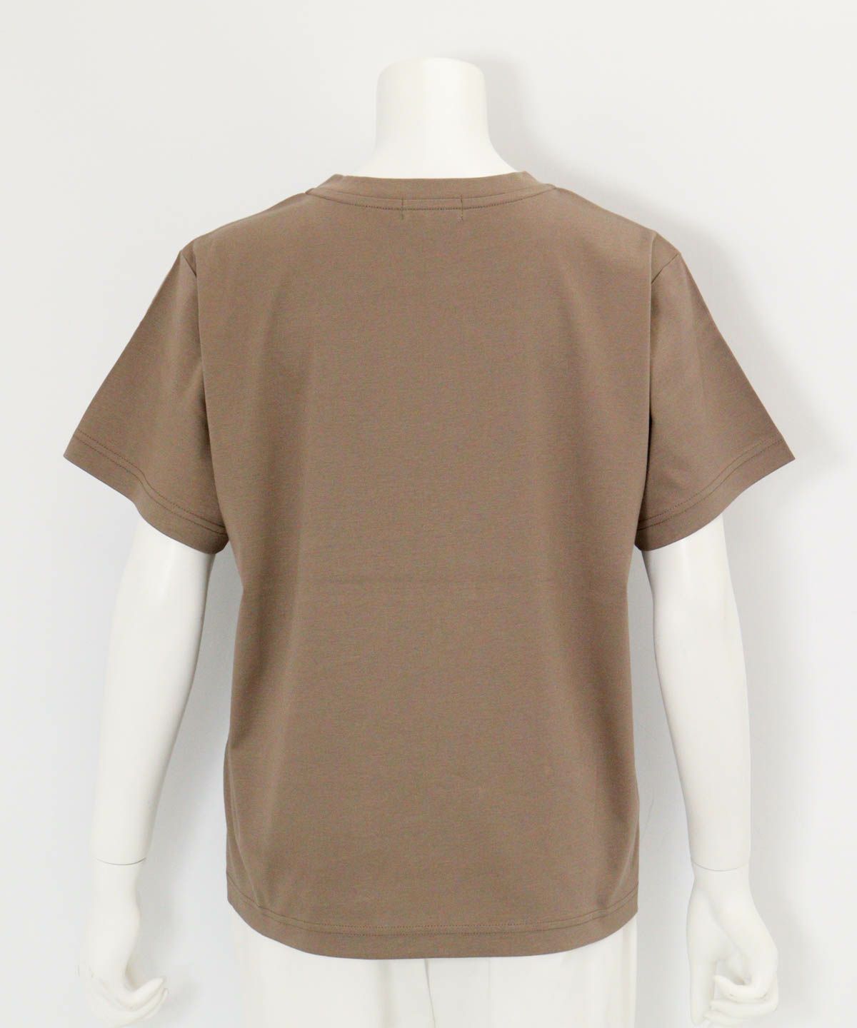 コットン100％UV冷感プリントTシャツ（ブラウン）後ろ