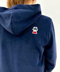 ピッコーネ ネイビー ロゴ入り ジップアップジャケット オンラインストア・店舗限定商品】コットン混パイルジップ