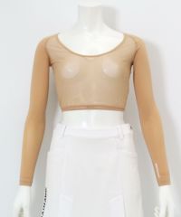 UV冷感メッシュ切替ショート丈インナー(ベージュ)