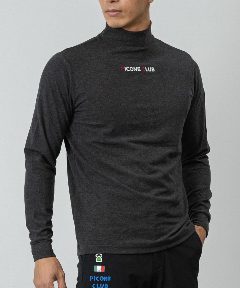 メンズ】ロゴ刺繍起毛ハイネックプルオーバー|ピッコーネクラブ