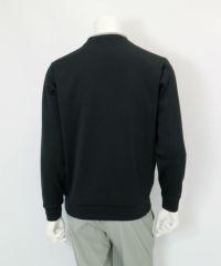 【メンズ】裏起毛ジャージープルオーバー後（ブラック）