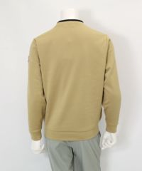 【メンズ】裏起毛ジャージープルオーバー後（ベージュ）